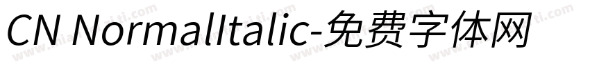 CN NormalItalic字体转换